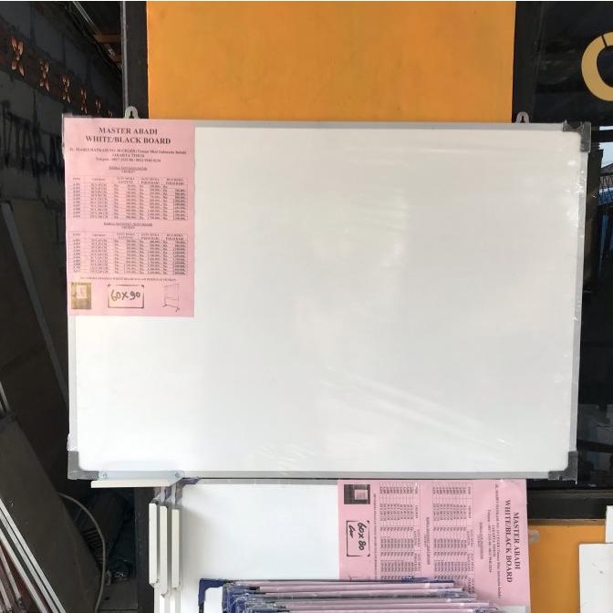 

Office & Stationery | Alat Tulis | Papan Tulis Putih / Whiteboard 60X90 | Best Seller
