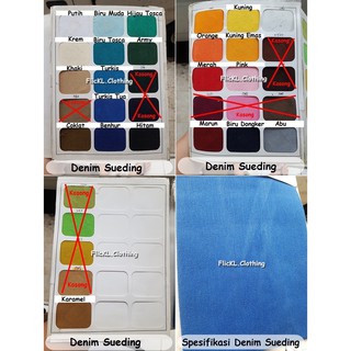 Bahan Kain Jeans Denim Super Rapel Rafel Sueding Twill 7s Katun