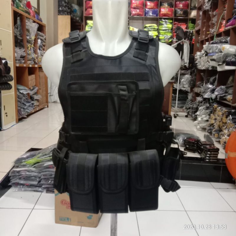 rompi | rompi bodyvest | Rompi tactical | Rompi airsoft | Rompi model import ASG tactical hitam