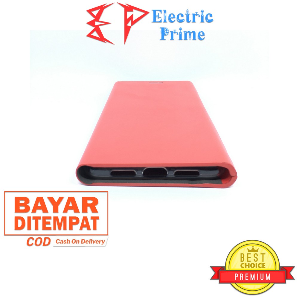 Casing Xiaomi Mi 8 Lite Flip Case Cover Bahan Leather Kulit Tebal