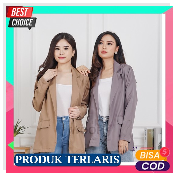 Baju Setelan Lena Set Blazer Blezer Blezzer Blezeer Blejer Wanita Panjang Kekinian Import Blazer Wan