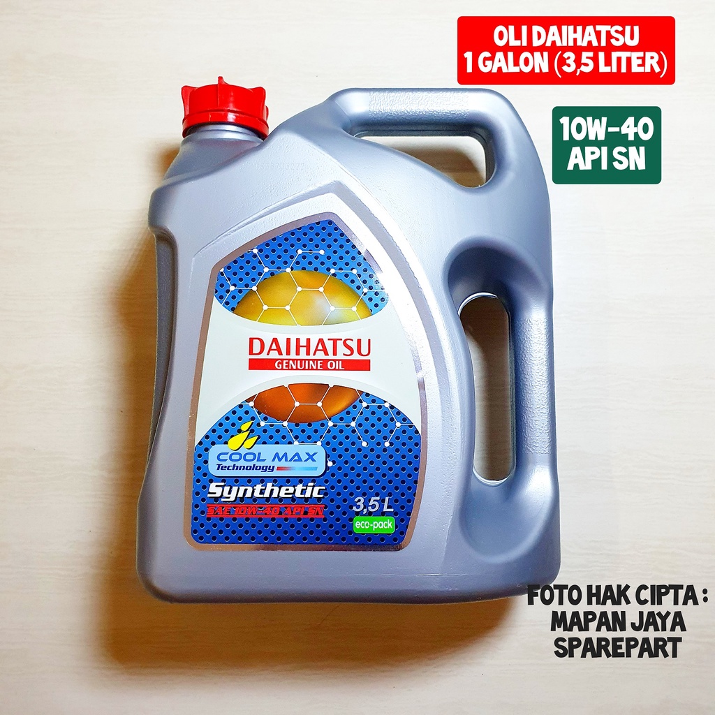 OLI MESIN DAIHATSU 10W-40 API SN SYNTHETIC - 1 GALON - 3.5 LITER