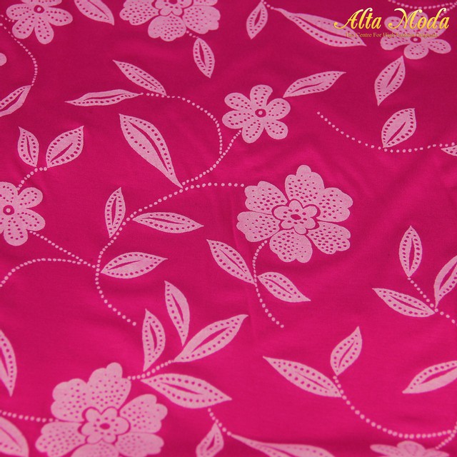 

Alta Moda Cotton Stretch Magenta Motif Bunga Putih (1M)