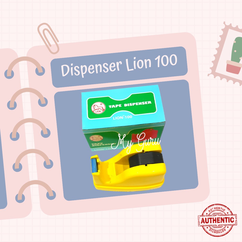 

[PCS] TAPE DISPENSER LION NO.100 / TAPE CUTTER / PEMOTONG PITA PEREKAT