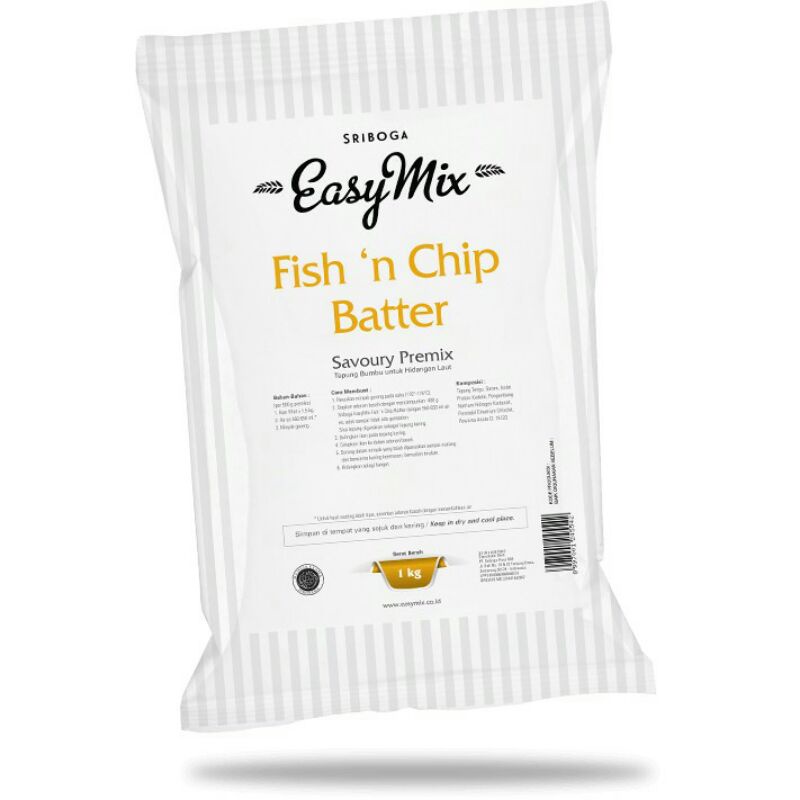 EASY MIX Tepung Fish n Chip Batter 1 Kg Halal | Steak Ikan Dori