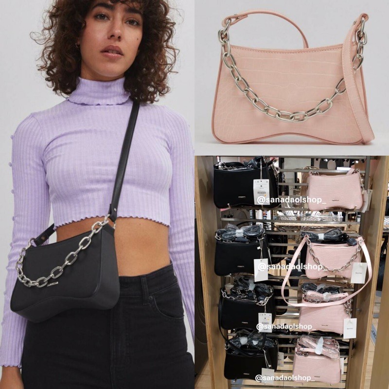 Tas BERSHKA Crossbody Bag With Chain