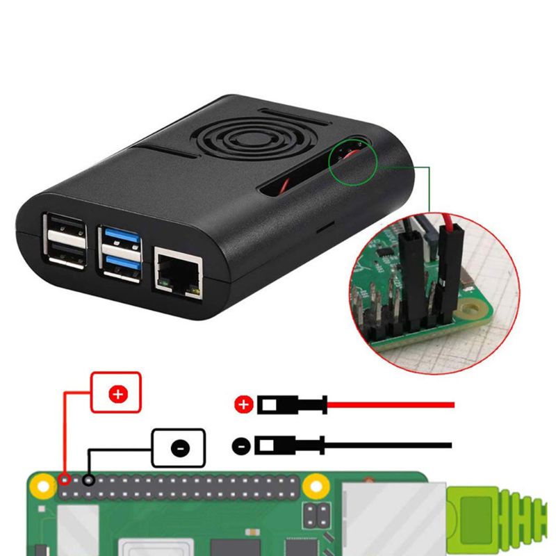 Btsg ABS Case Kotak Bening Shell Cover Dengan RPI CPU Cooling Fan Untuk Raspberry Pi