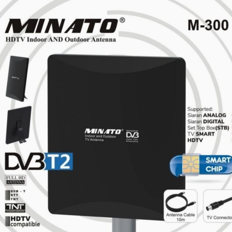 Antena Dalam / Luar Digital &amp; Analog Minato M-300