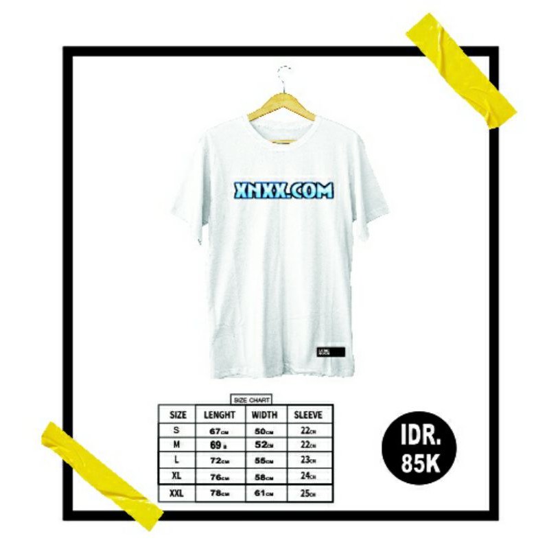Kaos Tshirt Xnxx Pria Wanita Combed 30s Premium Cotton
