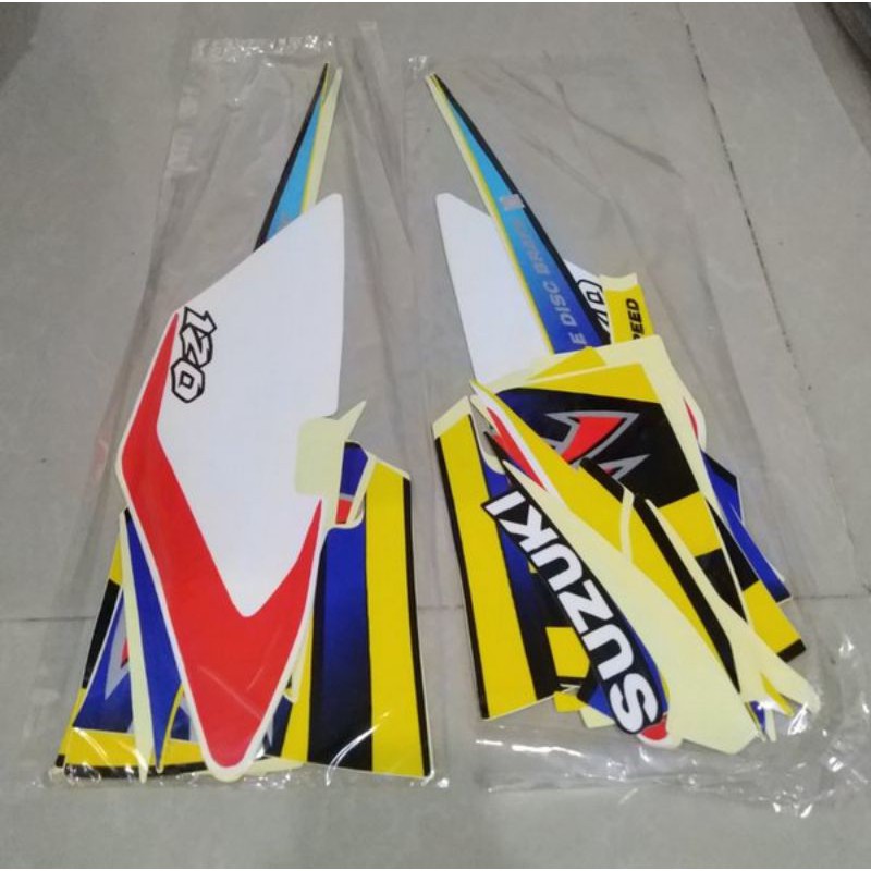 striping satria r lumba biru kuning