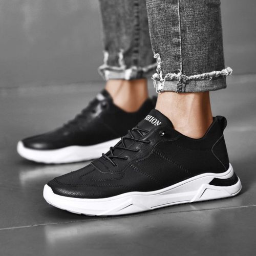 BJS16 - BLACK/WHITE - Sepatu Sneakers Pria Modis SEPATU LAKI-LAKI SNEAKERS TALI FLAT FASHION IMPORT TERMURAH TERLARIS TERBARU BAGSTORE JAKARTA JSSTL16