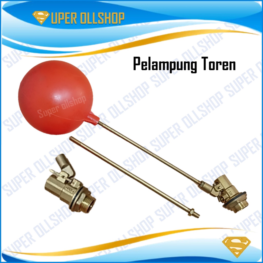 Kran Air Pelampung Otomatis Tandon / Pelampung Bola Tangki Air 1/2 Inci Kuningan / Floating Valve Toren Otomatis / Pelampung Tandon Air 3/4 Inch