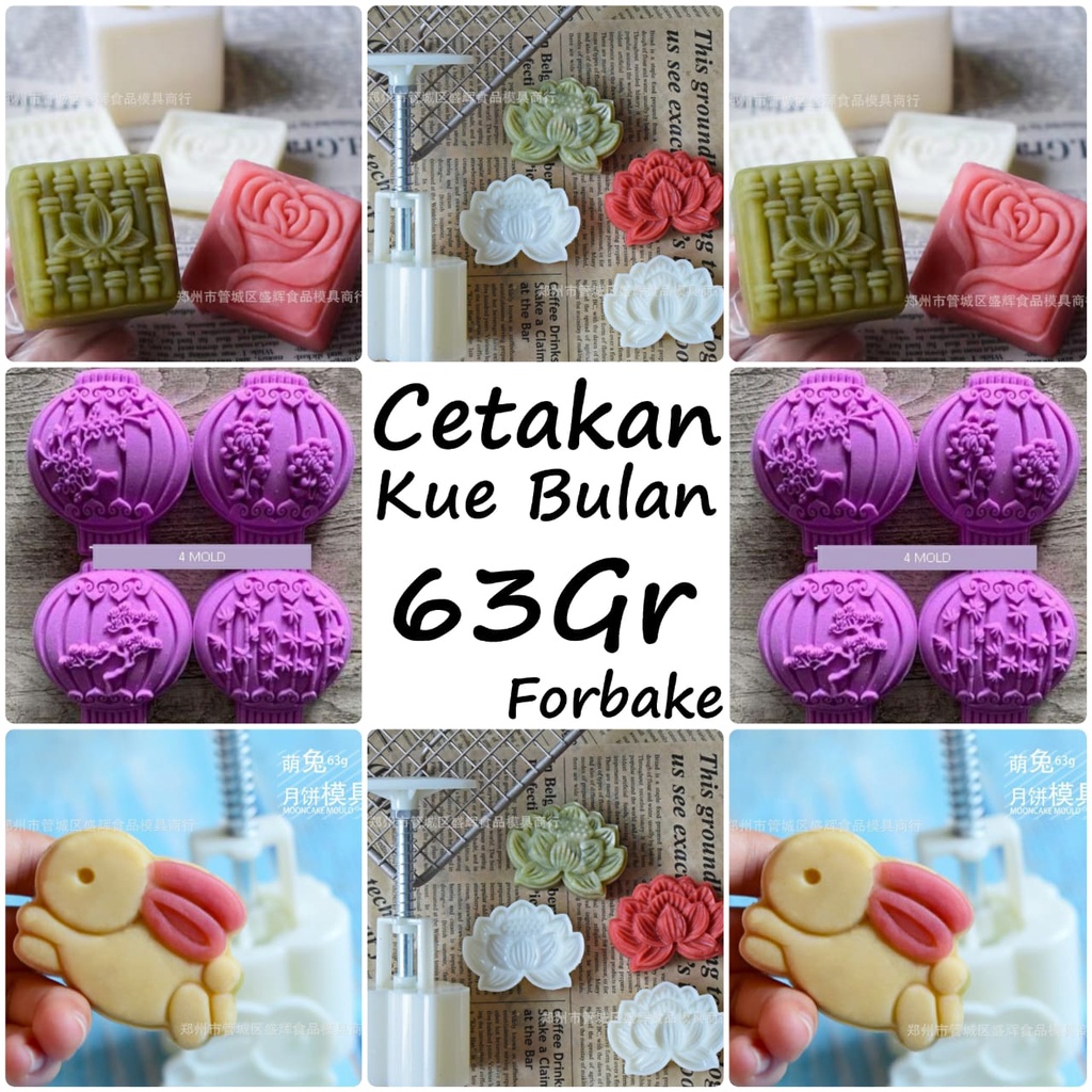 Cetakan Kue Bulan Mooncake Press Mold 50gr Cetakan Kura Kura Type 006