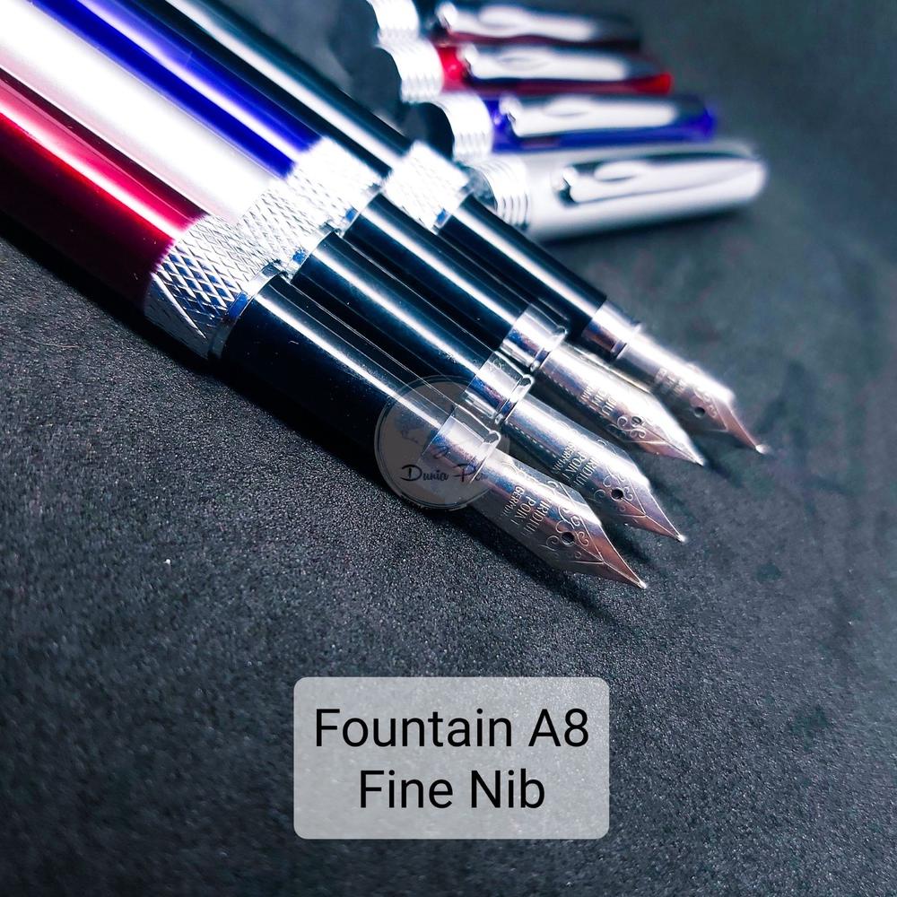 

[PRODUK KZNWJ] Fountain Pen FH A8 Fine Nib, Pena Tinta Mata Halus 0.3mm Metal Nib Bahan Metal Bisa Grafir AQT