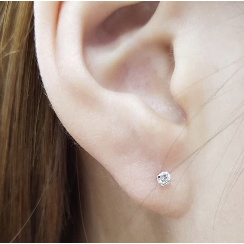 anting permata plastik tindik kecil anting permata tindik