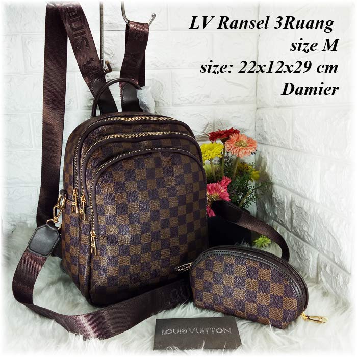 LV Ransel 3Ruang Size M