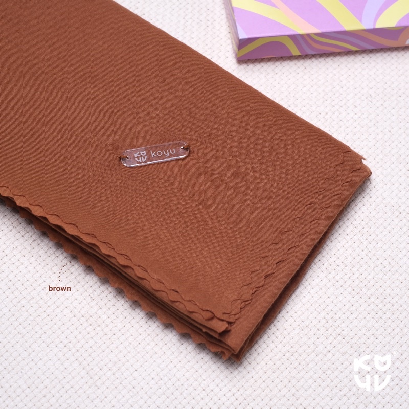 Hijab Segiempoat Voal Rosaline Part 2 Baru-BROWN