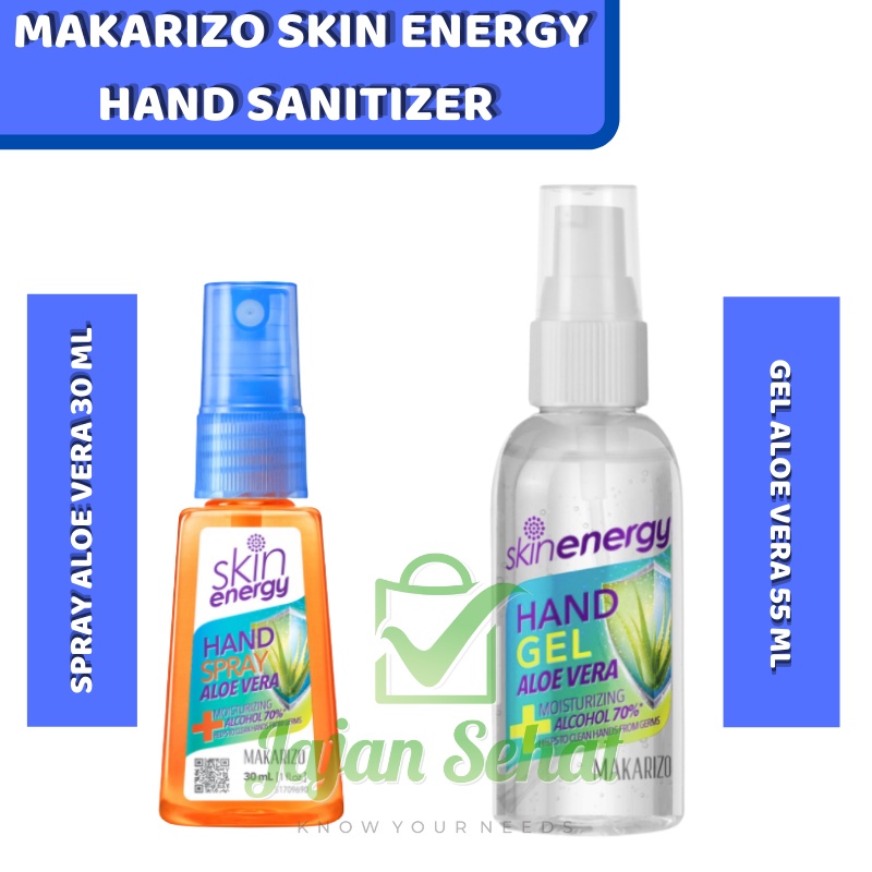 MAKARIZO SKIN ENERGY HAND SANITIZER SPRAY ALOE VERA 30 ML/55 ML