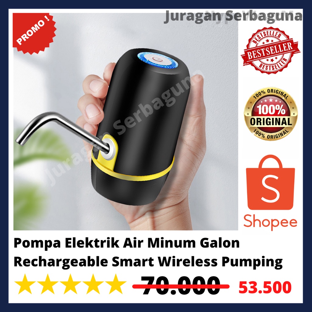 Pompa Elektrik Otomatis Air Minum Galon Rechargeable - OneTwoCups