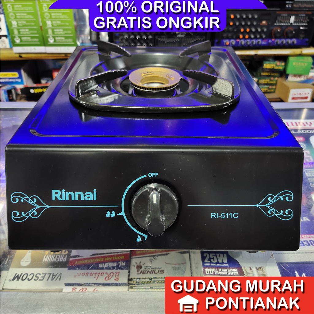 Kompor Gas Rinnai Ri 511C 1tunku kuningan