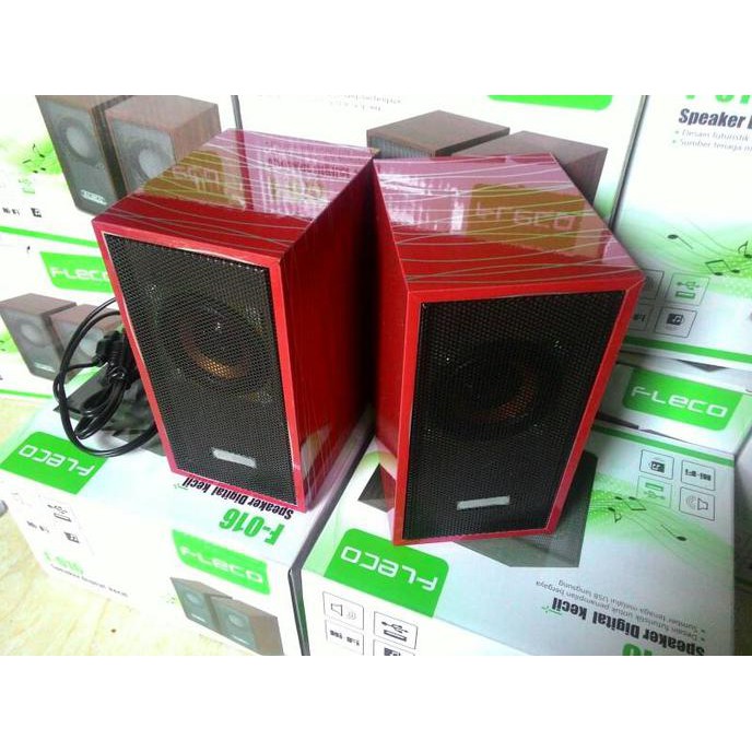 Speaker Aktif Mini Fleco F-016 Extra Bass Power Sound-Speaker Digital Komputer/Laptop/HP (RANDOM)