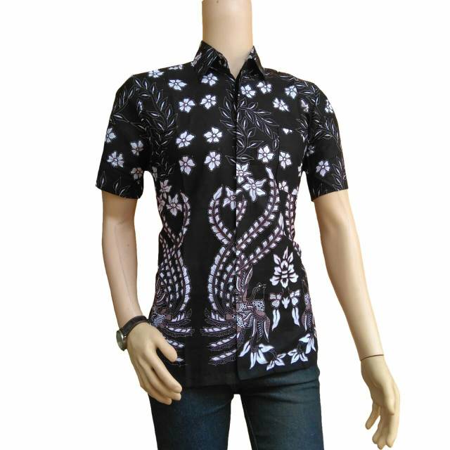hem batik kantor pria/hem motif batik