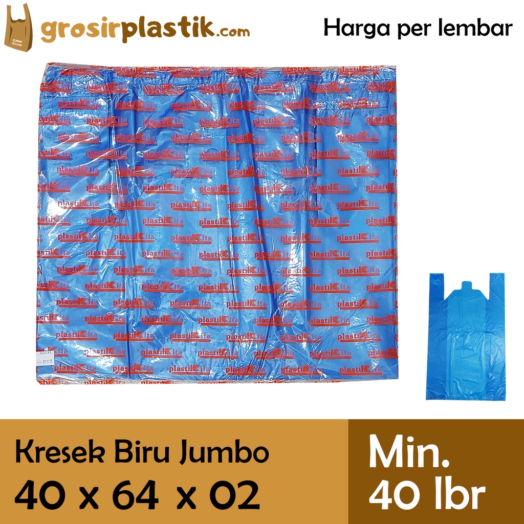 Toko Grosir [lembar] Grosir Plastik Kantong Kresek Plastik Kita 40 X 64 02 Biru Murah Gl29 - Grosir Plastik dj5q0VYSe3adRkz