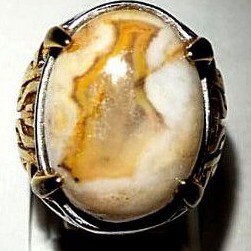 cincin batu akik pancawarna garut motif gambar kantong semar