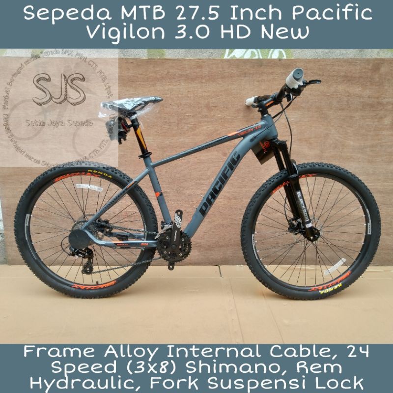 Sepeda Gunung MTB 27.5 Inch Pacific Vigilon 3.0 HD NEW Alloy 24 Sp Hydraulic