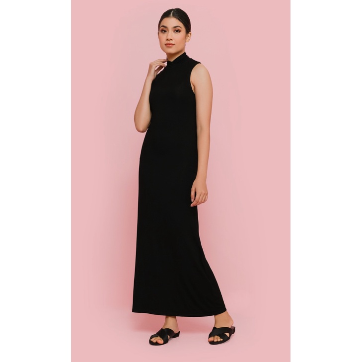 INNER DRESS LEHER TINGGI TANPA TANGAN PREMIUM/INNER DRESS POLOS PANJANG /INNER DRESS BASIC/ BASIC DRESS POLOS /LONG DRESS HIJAB KOREA STYLE /DRESS TANPA LENGAN PANJANG/DRESS PANJANG HITAM