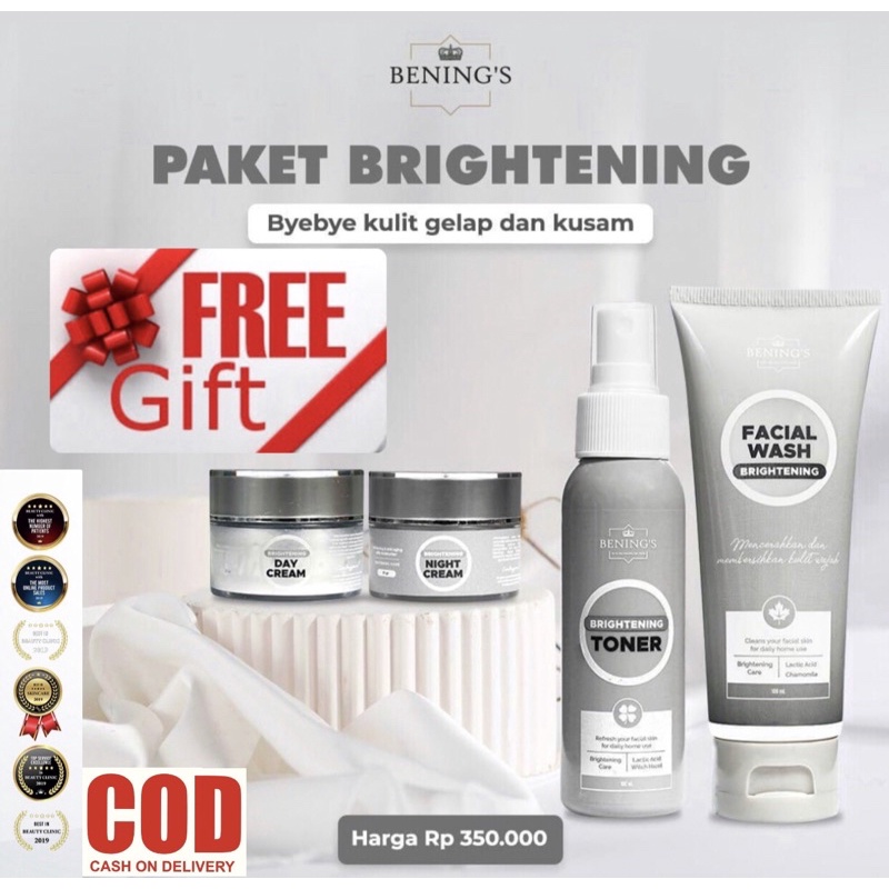 BENINGS SKINCARE DR OKY PRATAMA PAKET BRIGHTENING UNTUK MENCEGAH DAN MENGATASI KULIT KUSAM AGAR GLOWING ( BENINGS INDONESIA )-2