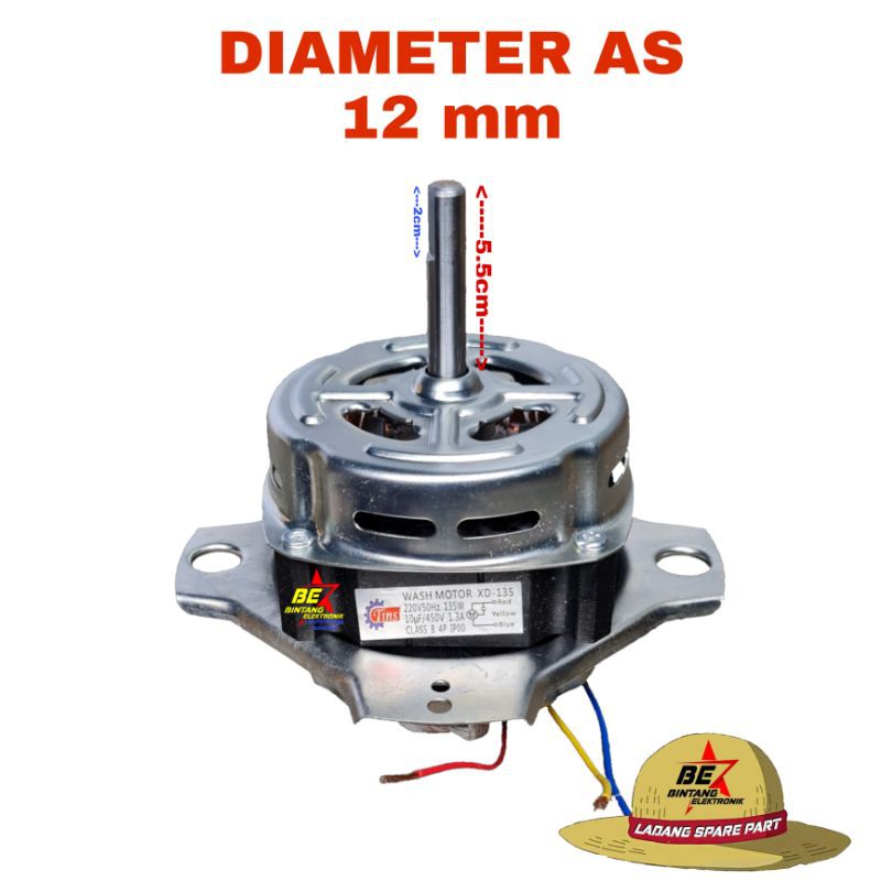 [COD] TINS DINAMO WASH MOTOR MESIN CUCI SANKEN MOTOR PENCUCI SANKEN PENCUCI 2 TABUNG 135 WATT