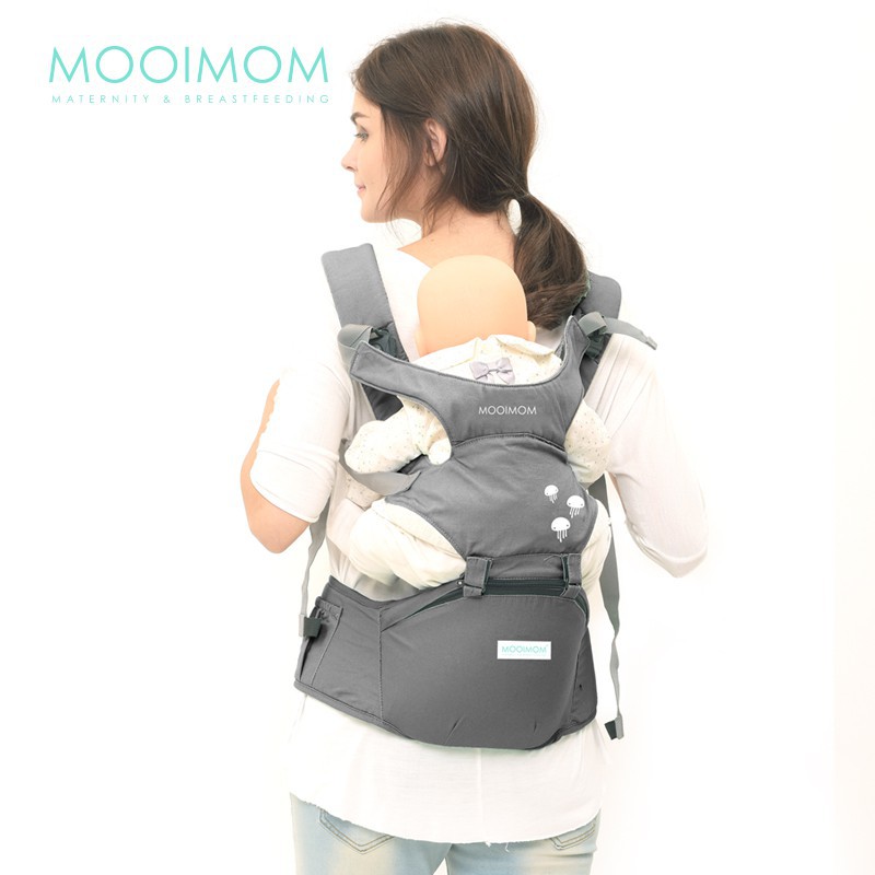 MOOIMOM Lightweight Hipseat Carrier Gendongan Bayi - Grey