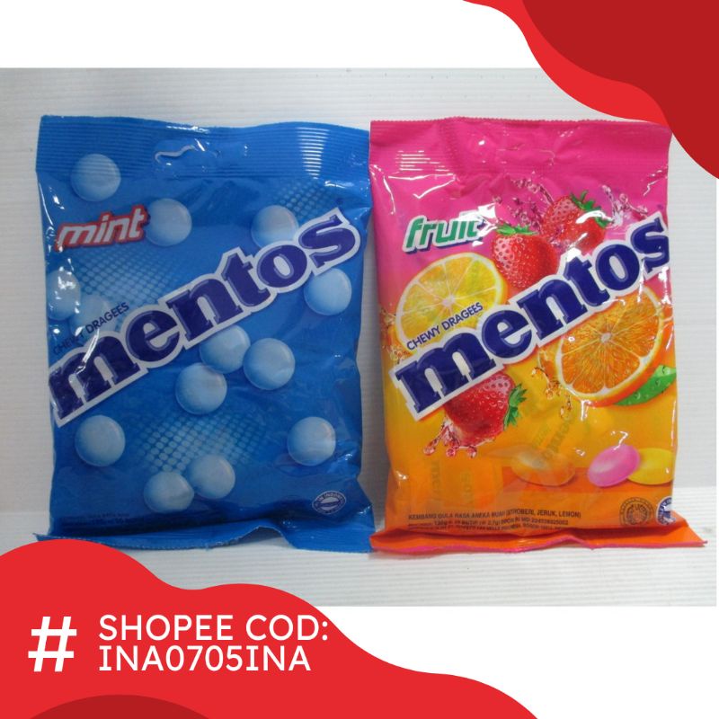 

Permen Mentos isi 50 / Mentos Biru / Mentos Buah