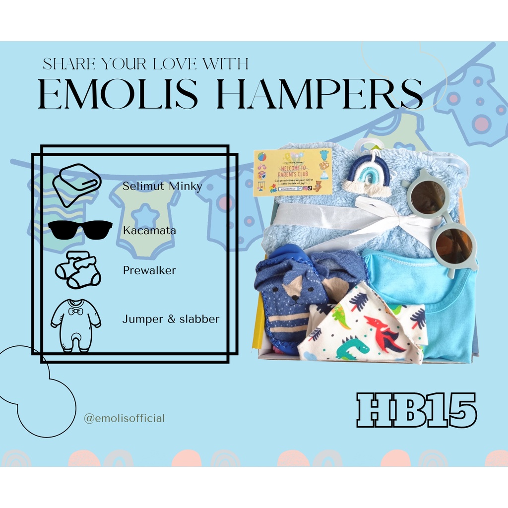 HB15 Hampers Bayi Newborn Baby Gift Emolis Kado Bayi Lahiran Unisex / Boy / Girl Perlengkapan Bayi Murah