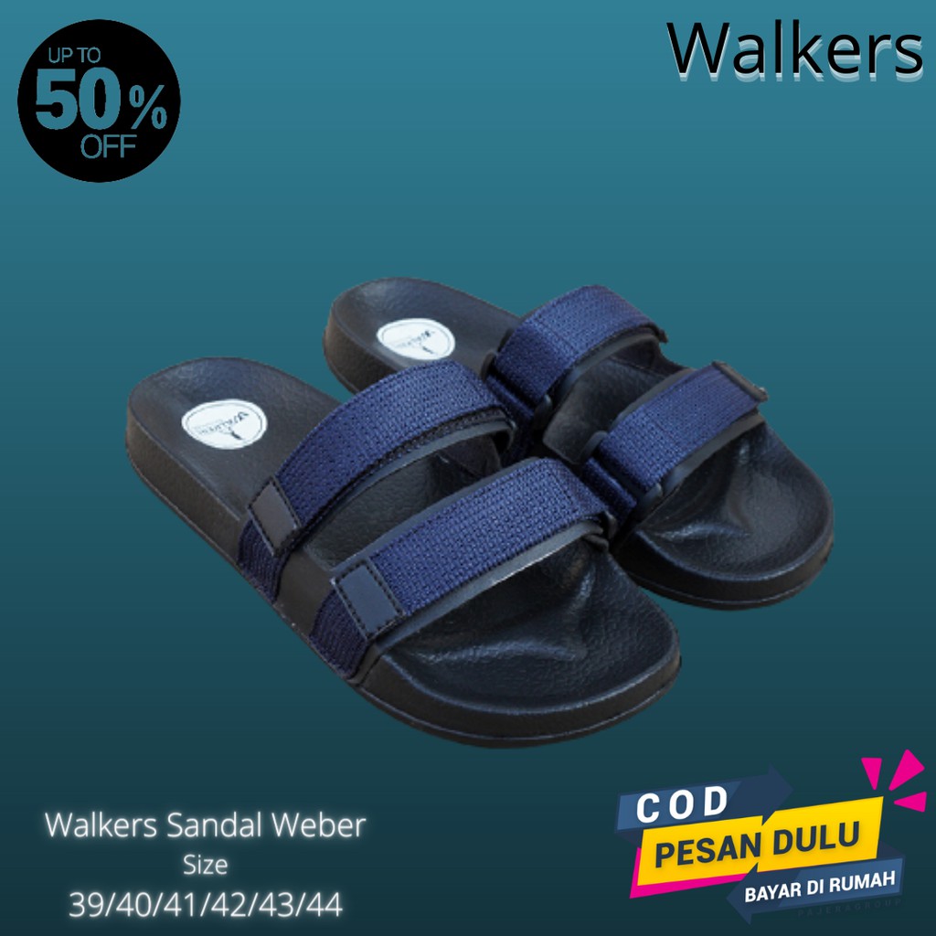 BIG SALE!! Sandal Casual Pria Slipon Terbaru Sendal Slide Walkers Weber Navy Kasual Santai Terlaris