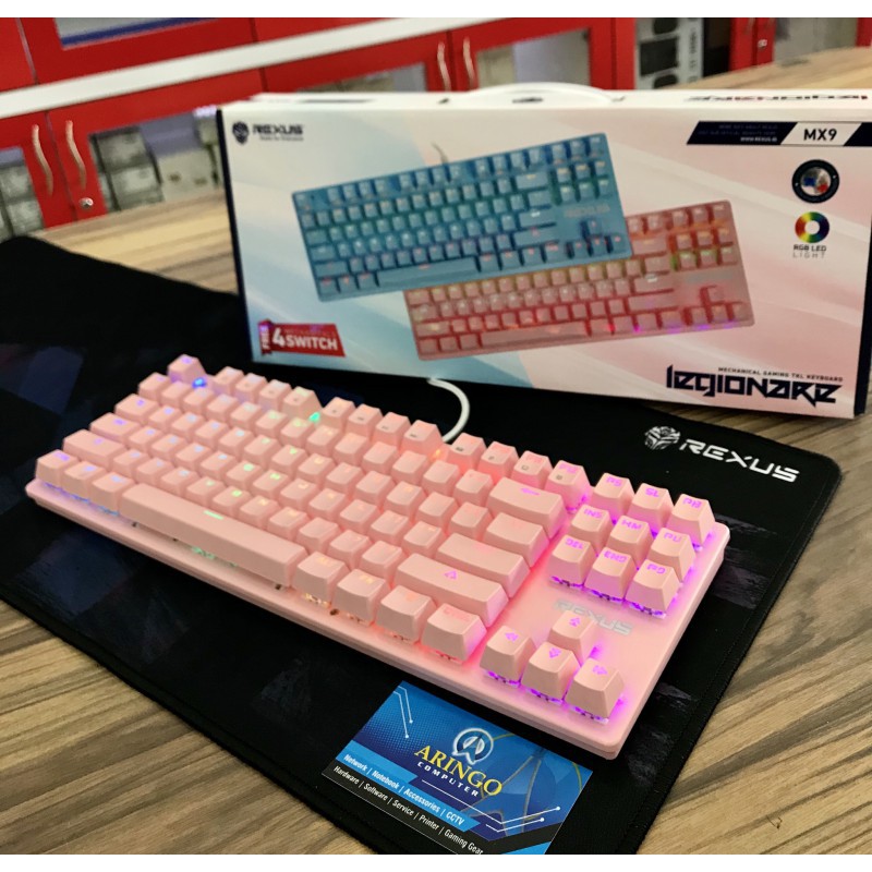 Keyboard Rexus GAMING MECHANICAL RGB MX9 TKL PINK-BLUE SWITCH