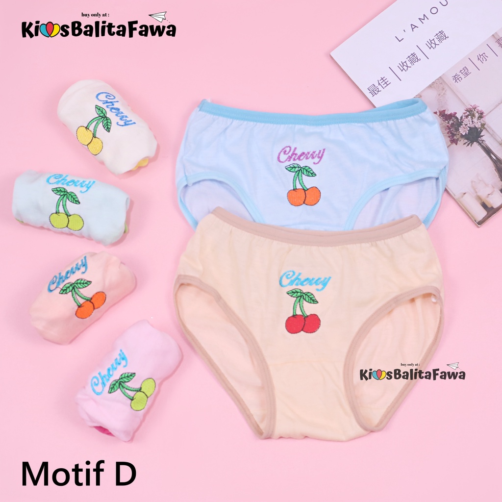 (ISI 6 - 12 pc) Celana Dalam 6-7 Tahun / CD Anak Perempuan Pakaian Dalam Underwear Kids Baju Import