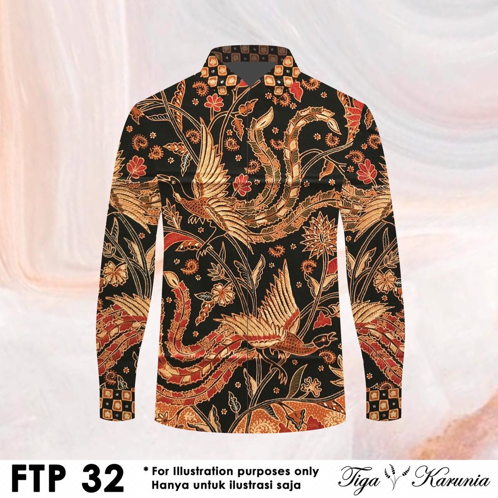 Kain Batik FULL Tulis 100% Dijamin ASLI ORIGINAL Motif Burung dan Bunga Katun Halus Primis FTP32