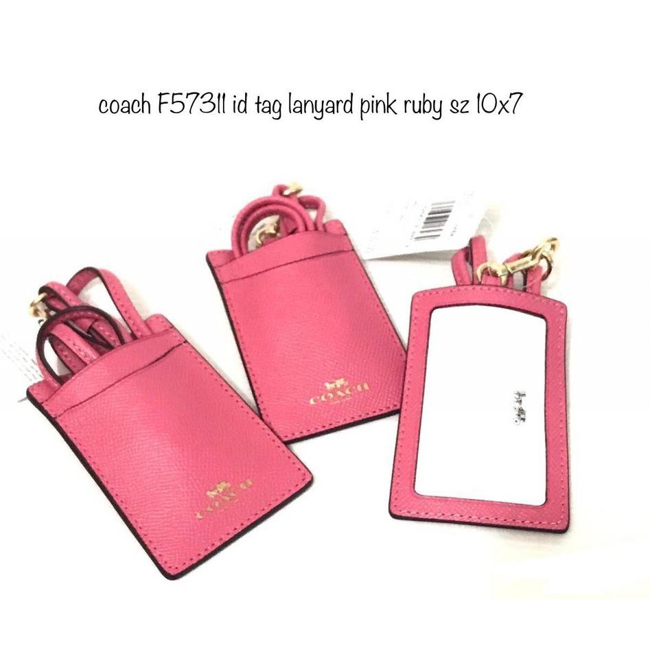 

lanyard coach original lanyard ID card case pink ruby f57311