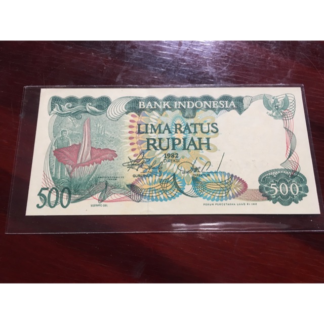 Uang Kuno Rp 500 Bunga Bangkai