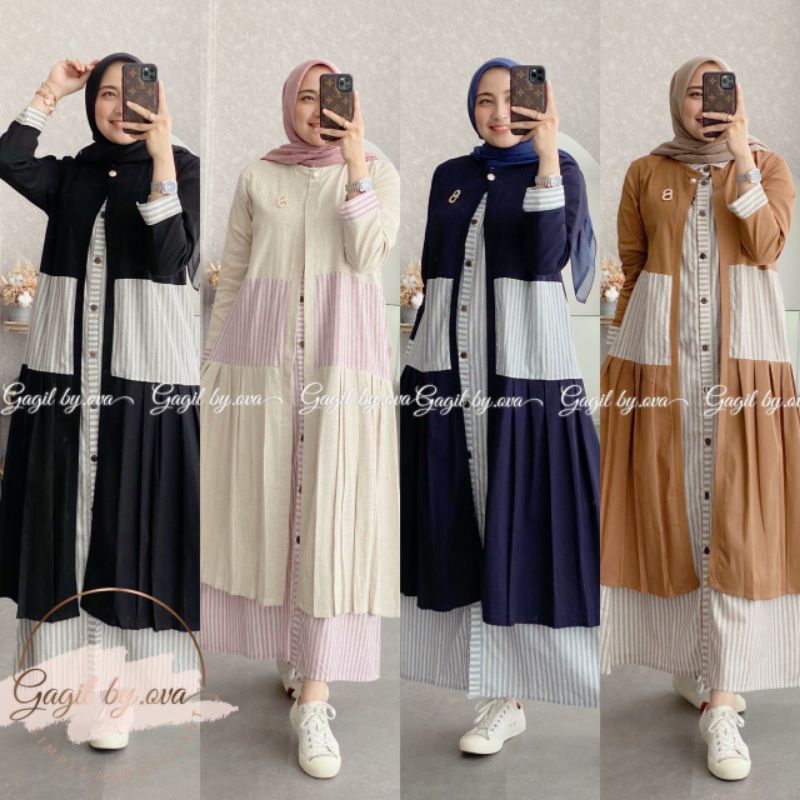Ready Gamis Cantika 3 Two Psc Gagil By Ova