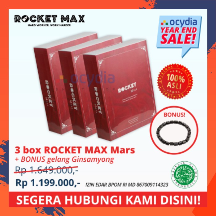 PROMO ROCKET MAX 3 BOX - SUPLEMEN STAMINA PRIA - SOLUSI TAHAN LAMA