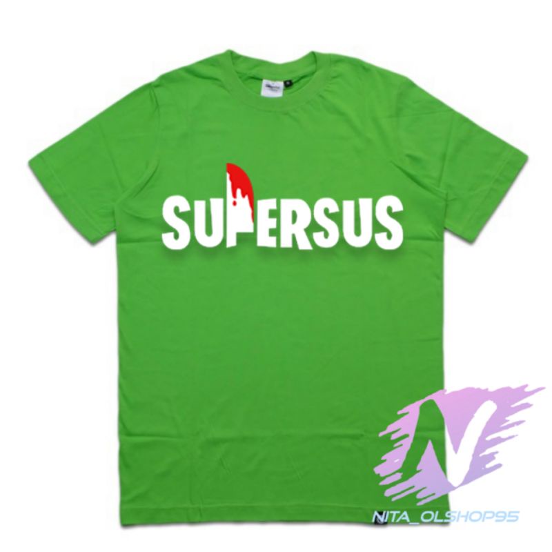 kaos supersus logo baju kaos anak among us 3D