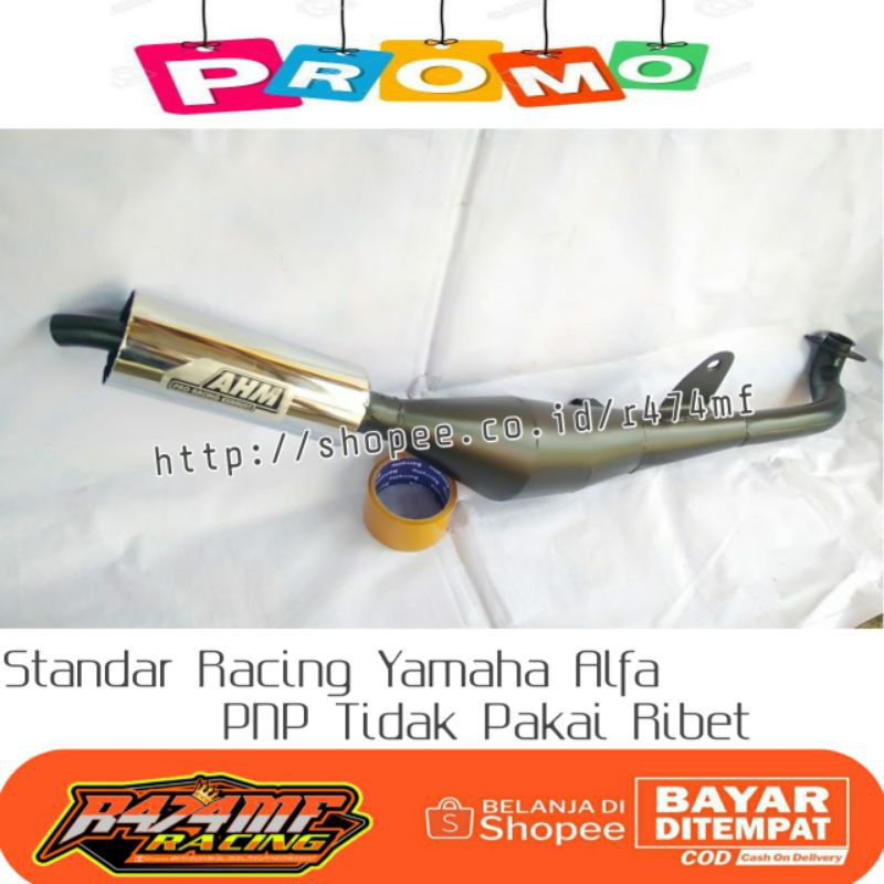 Knalpot Yamaha Alfa Standar Racing AHM / Knalpot Racing Yamaha Alfa Standar Racing AHM /Knalpot Alfa-3