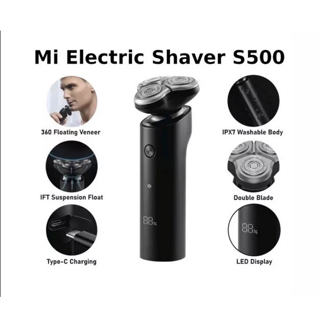 Mijia S100 S500 DobelFloat Cutter Head Electric Shaver IPX7 Waterproof