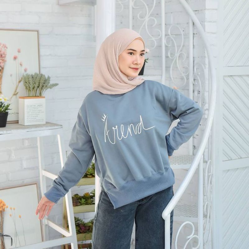 SWEATER TREND BORDIER kekinian/sweater trendy keren enak di pakai/bahan fleece