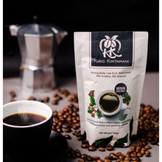 

Kopi Bubuk Bali King Kintamani Blend Arabica dan Robusta 150 gram/200 gram