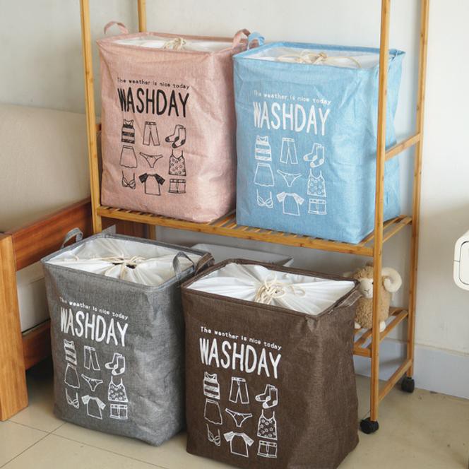 (2KG) SHENAR LAUNDRY BAG WASHDAY/KERANJANG BAJU KOTOR/KOTAK PENYIMPANAN MULTIFUNGSI/TEMPAT BAJU KOTOR/KERANJANG LAUNDRY