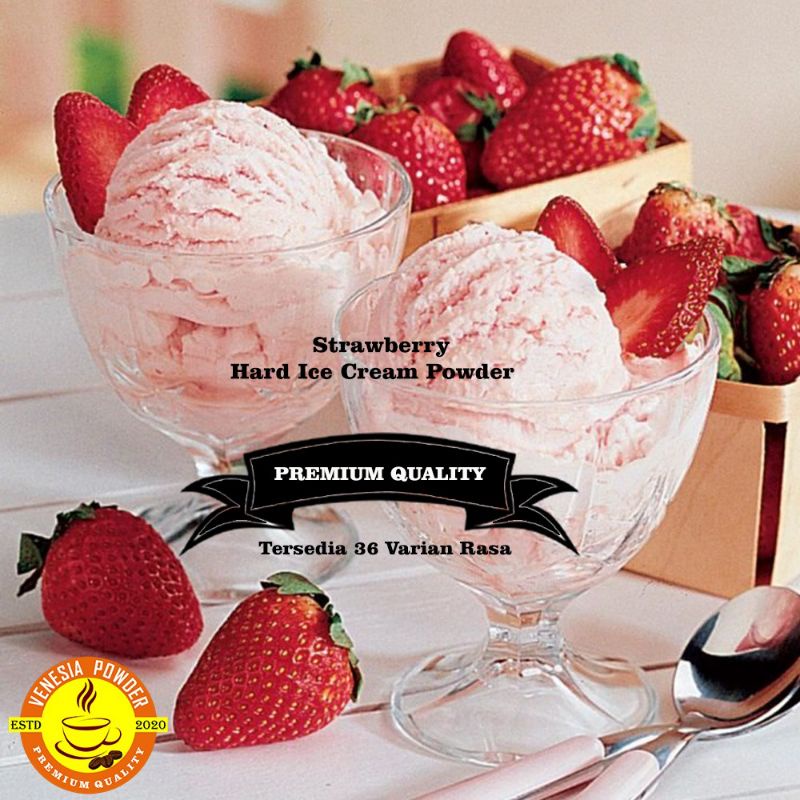 

HARD ICE CREAM RASA STRAWBERRY BEST SELLER - BUBUK ES KRIM RASA STRAWBERRY - BUBUK ES KRIM